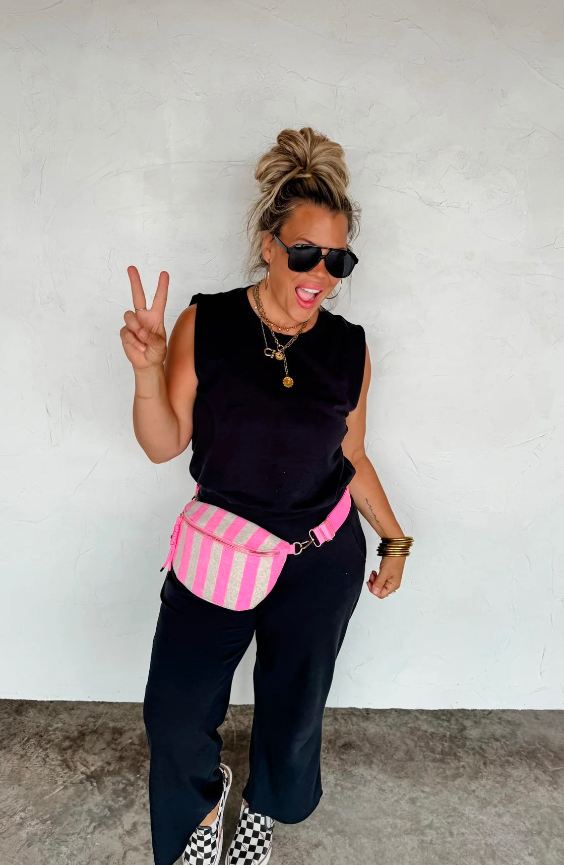 Striped Terry Bum Bag