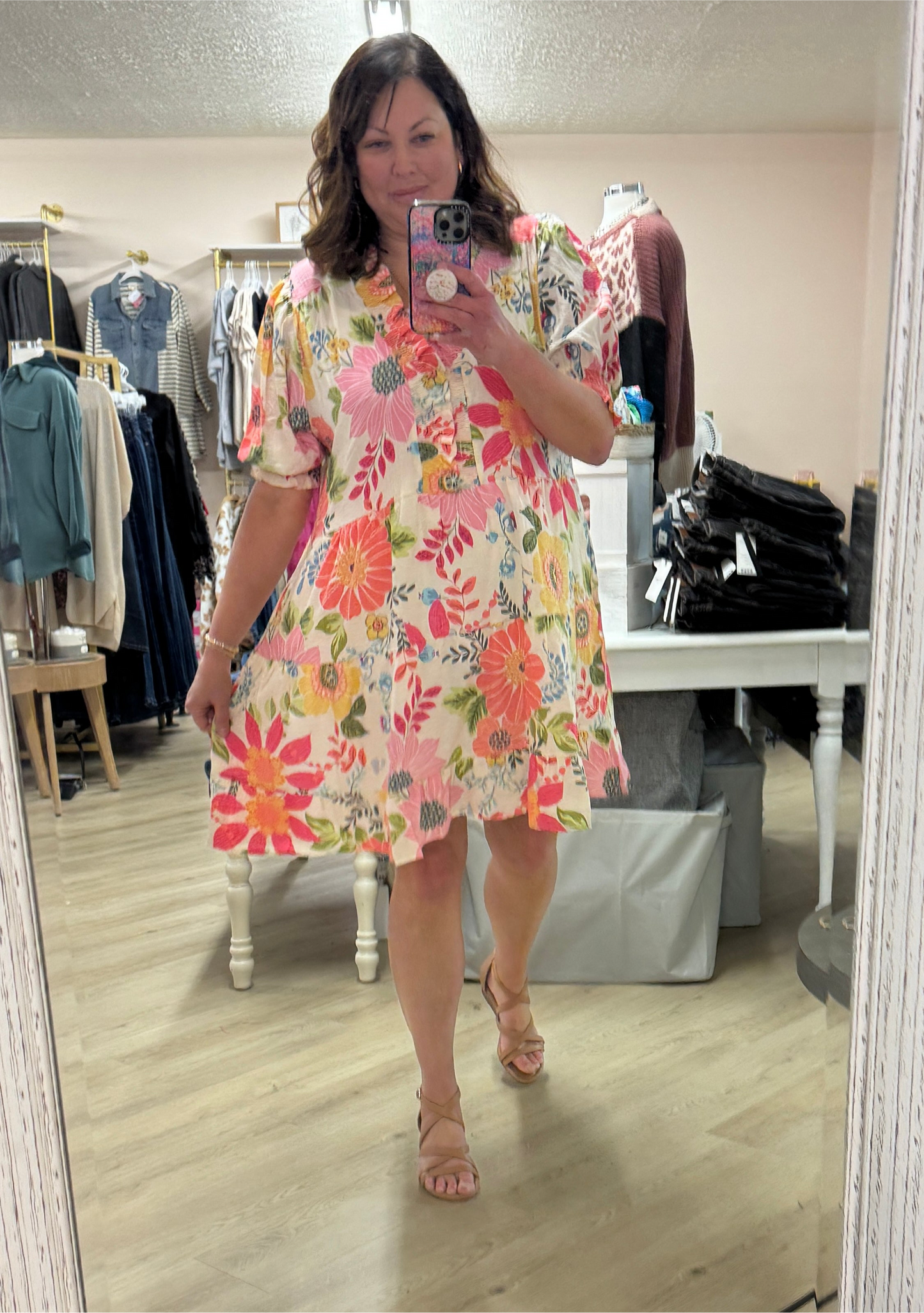 Easel Floral Dress w. Pockets *FINAL SALE*