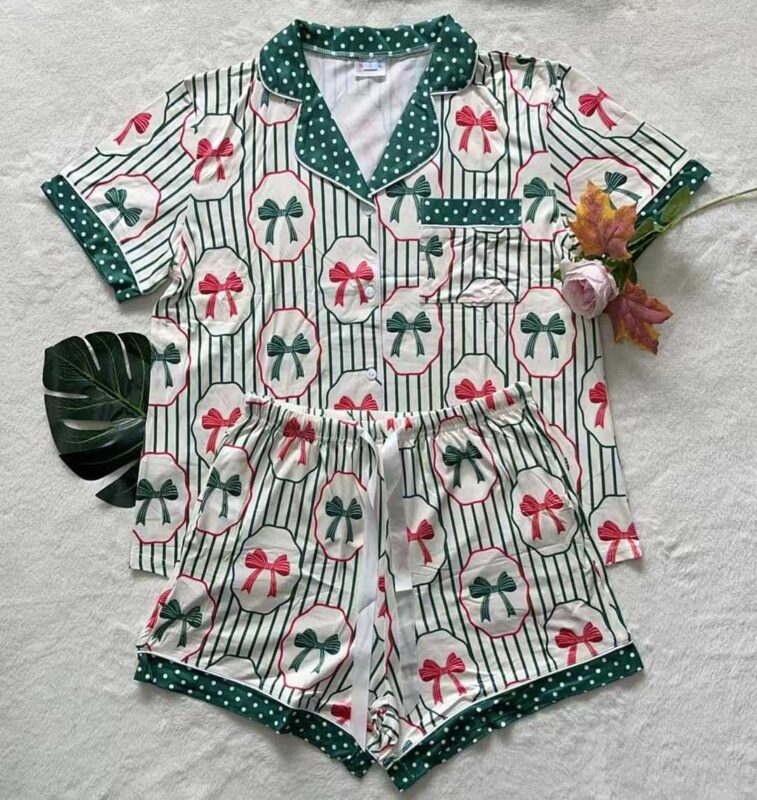 -PREORDER- Christmas PJ's / Button Down Short Set