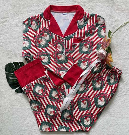 -PREORDER- Christmas PJ's / Short Sleeve Button Down Pants Set