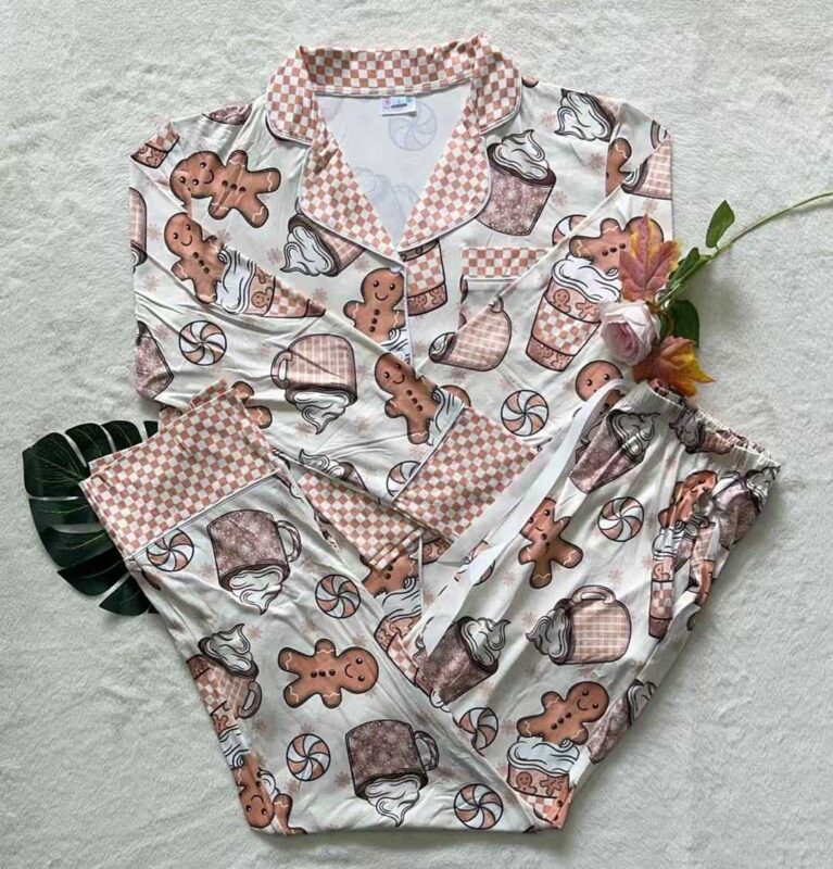 -PREORDER- Christmas PJ's / Short Sleeve Button Down Pants Set