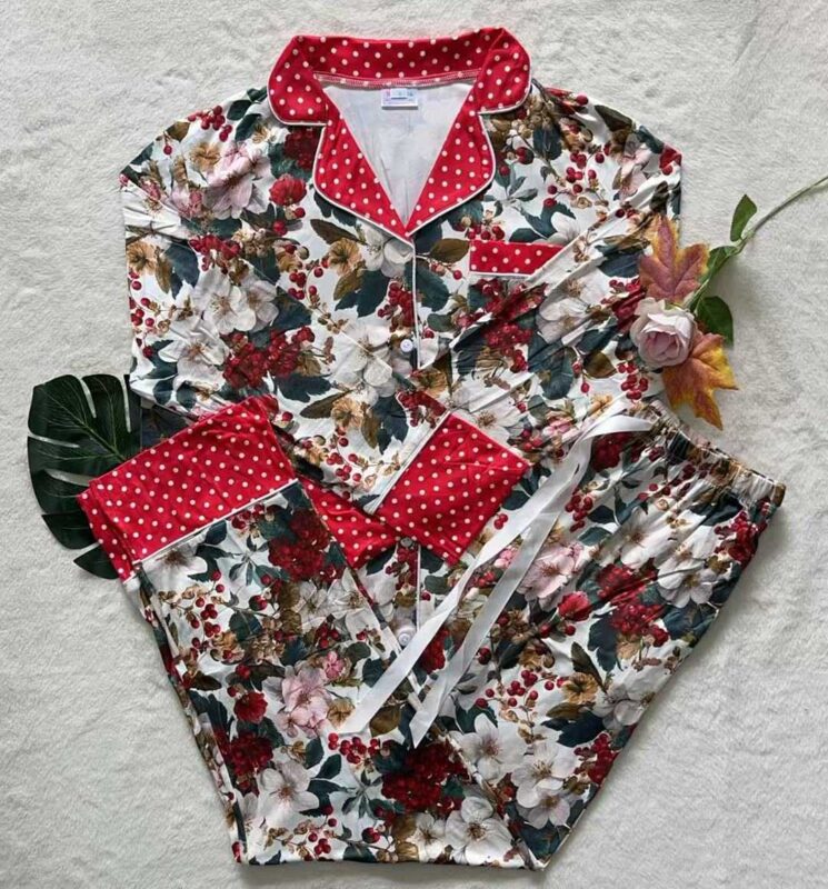 -PREORDER- Christmas PJ's / Short Sleeve Button Down Pants Set