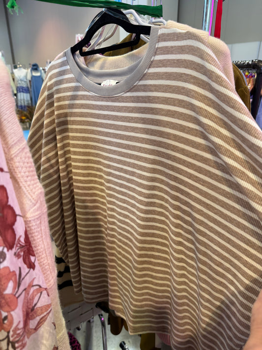 Striped Taupe Top