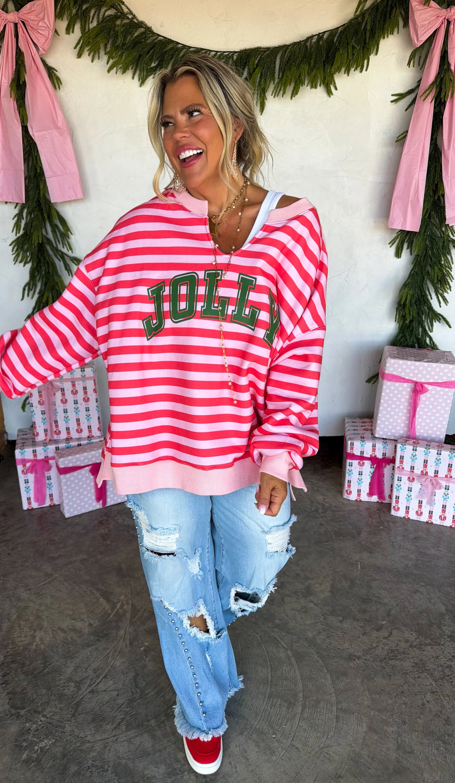 -PREORDER- JOLLY & MERRY OVERSIZED PULLOVER