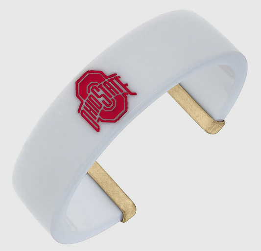 *PREORDER - OHIO STATE resin logo cuff bracelet