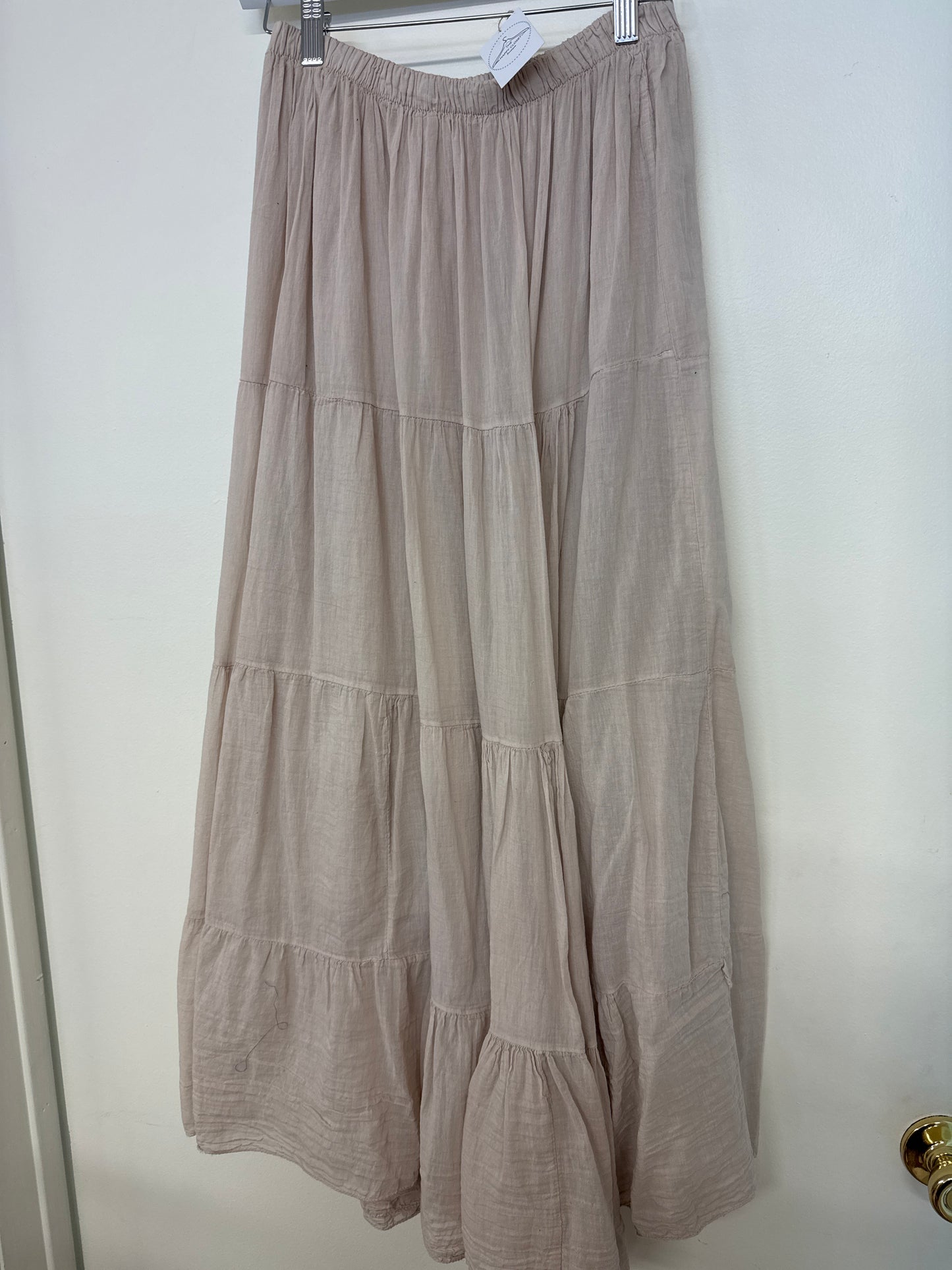 Made in Italy cream maxi skirt
