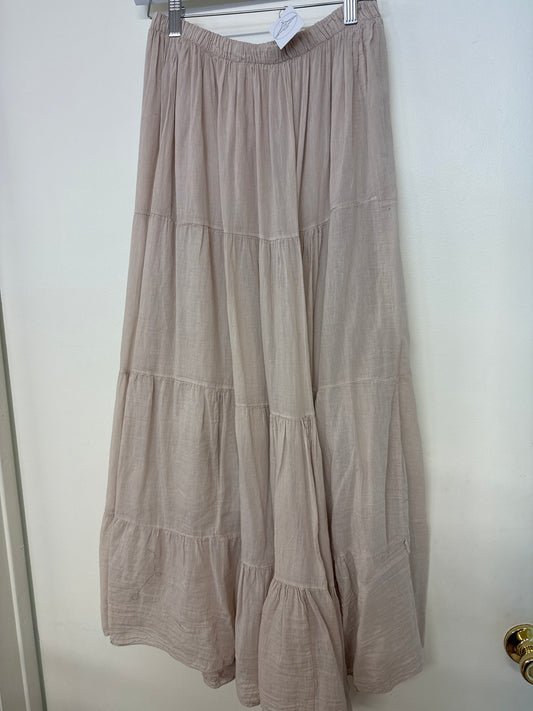 Made in Italy cream maxi skirt