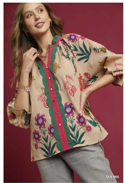 Umgee Fall Floral Top