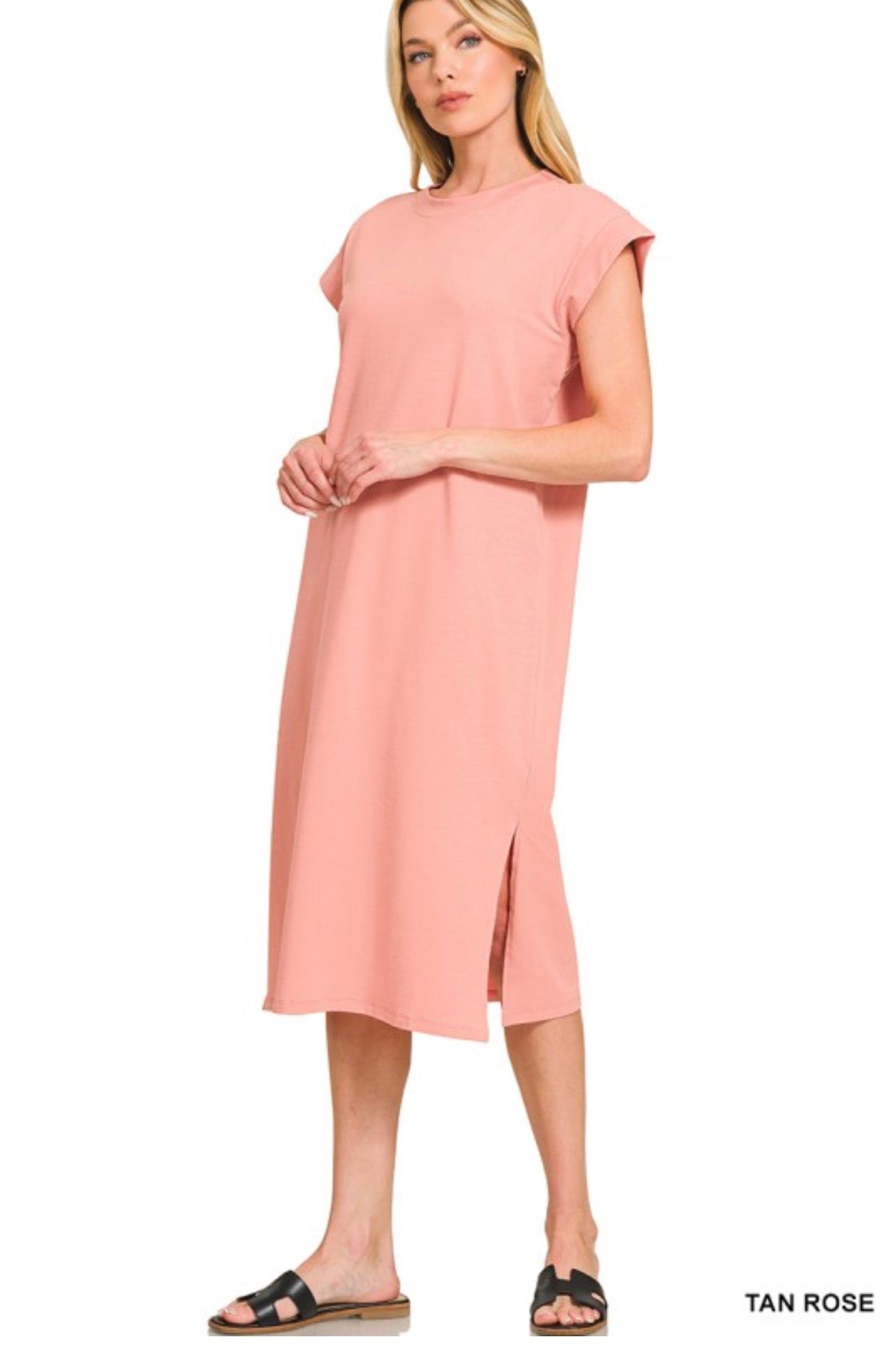 Short Sleeve Midi Dress