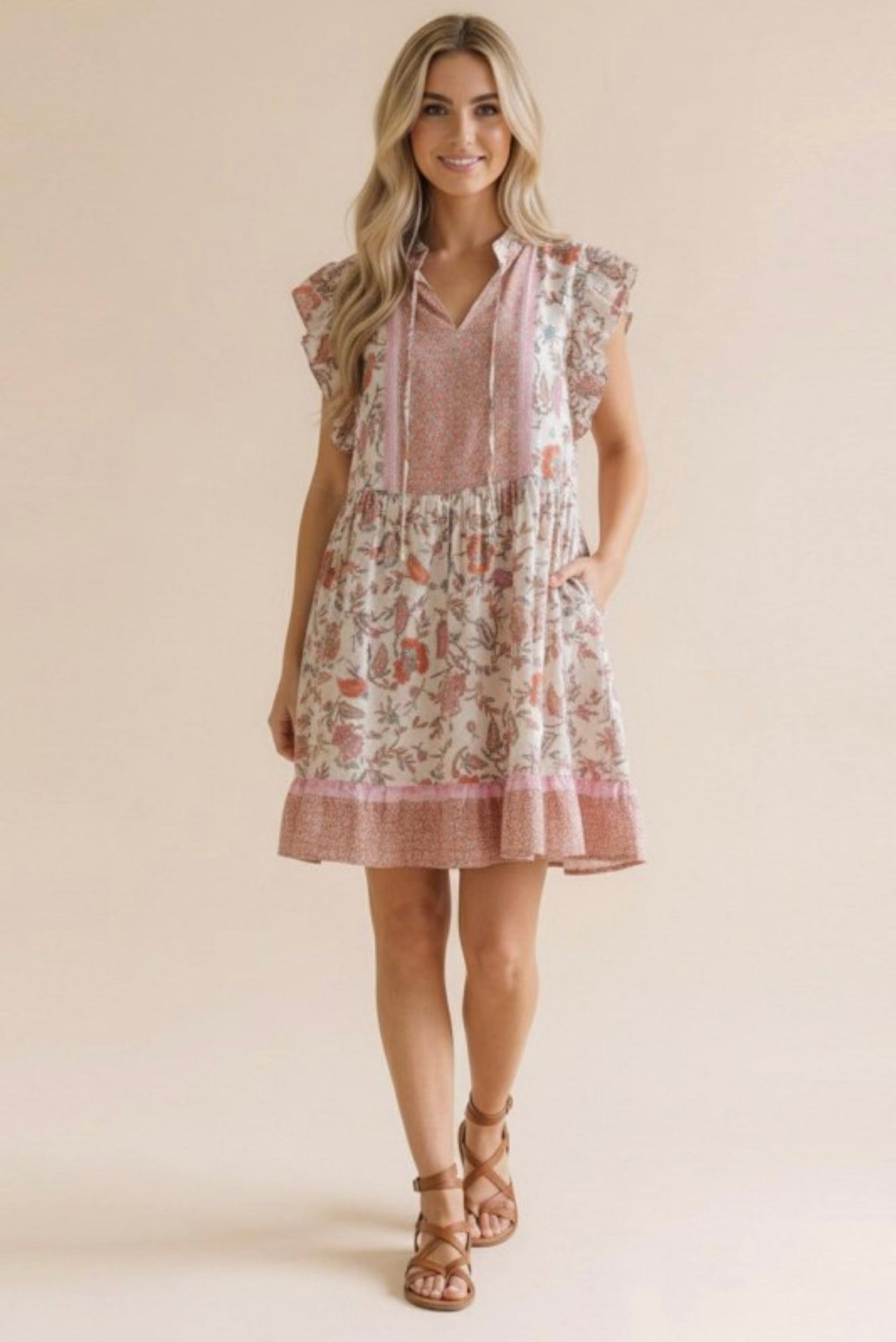 Floral Dress with Pockets