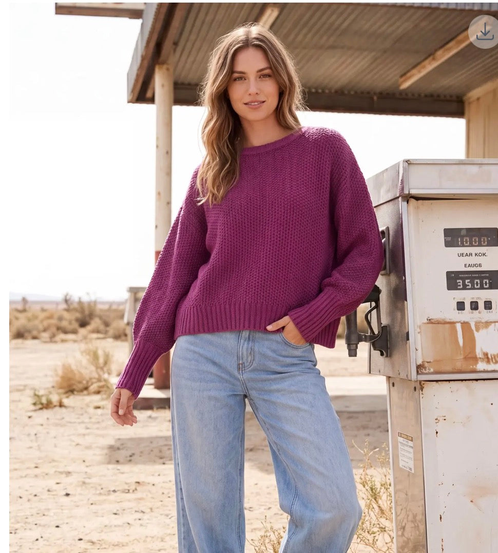 S+ S Waffle Knit Sweater