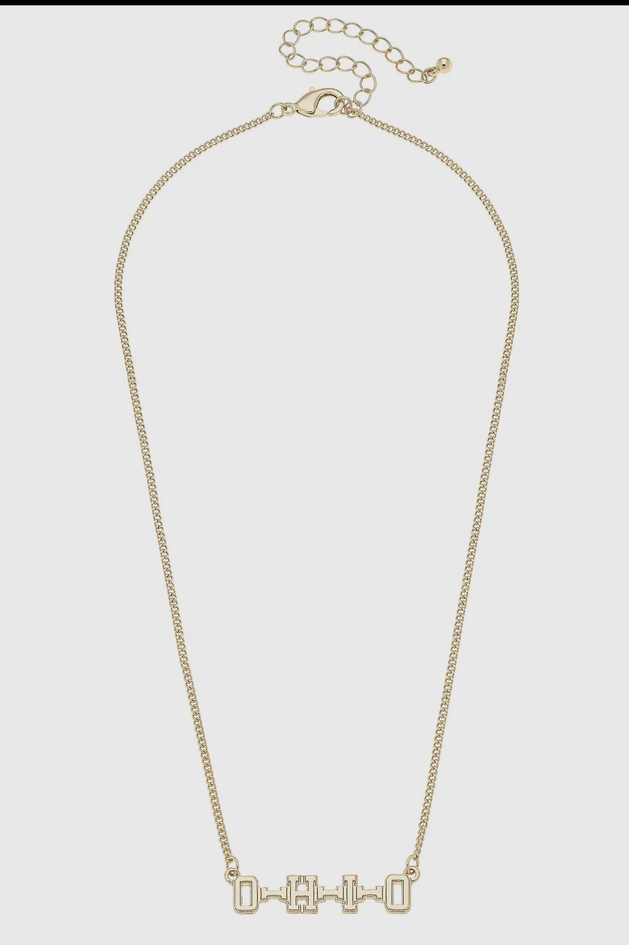 O-H-I-O gold necklace