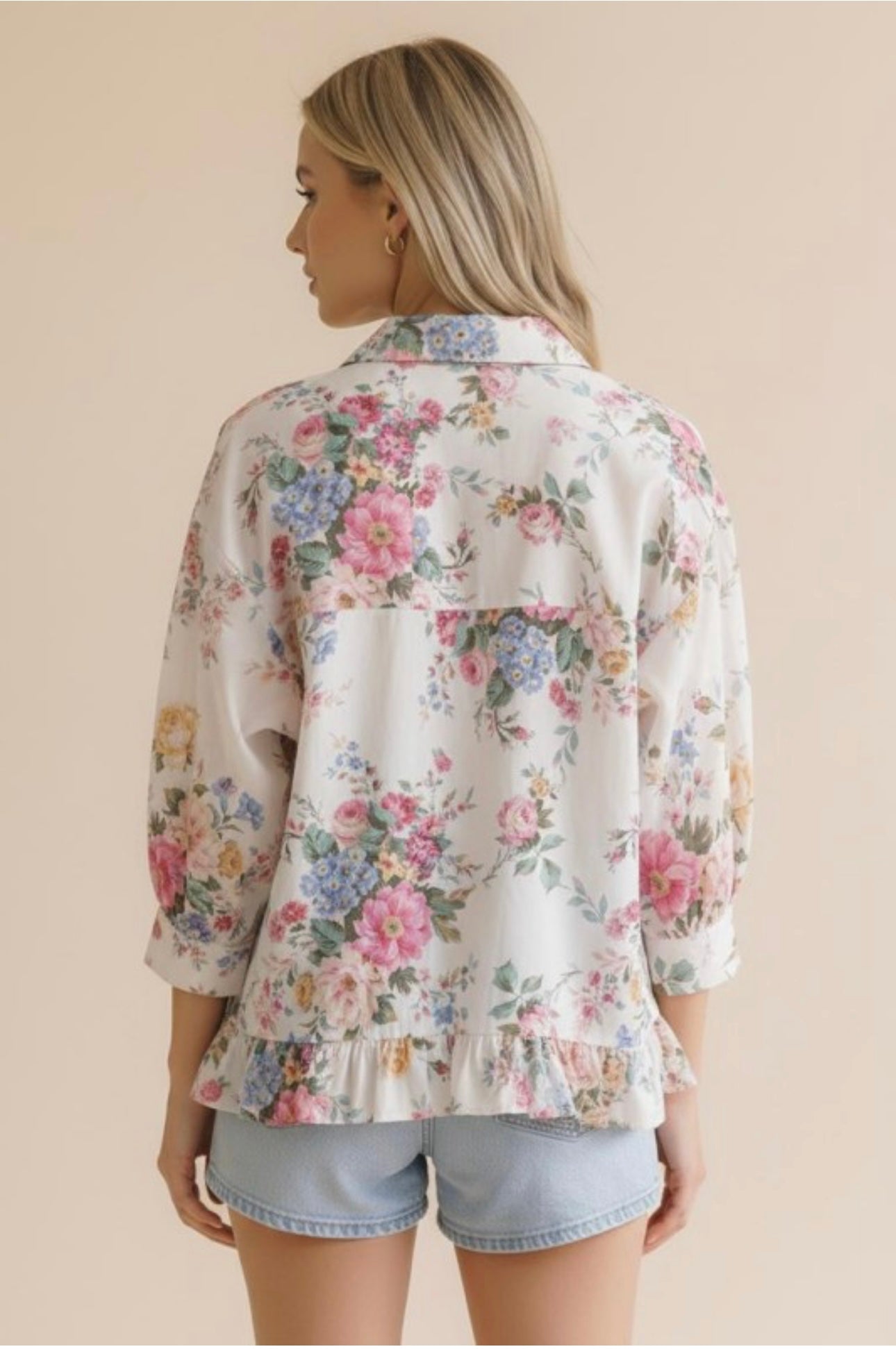 Button Down Floral Top