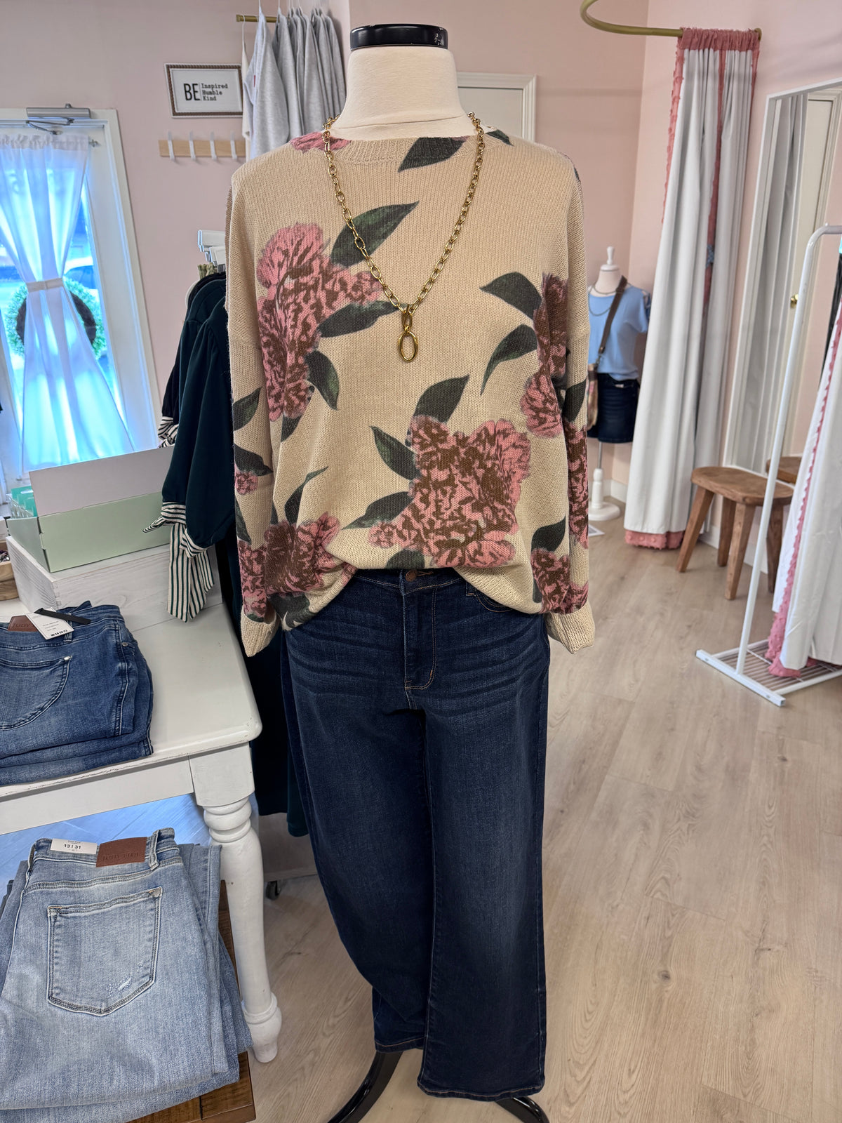 Haptics Floral Sweater