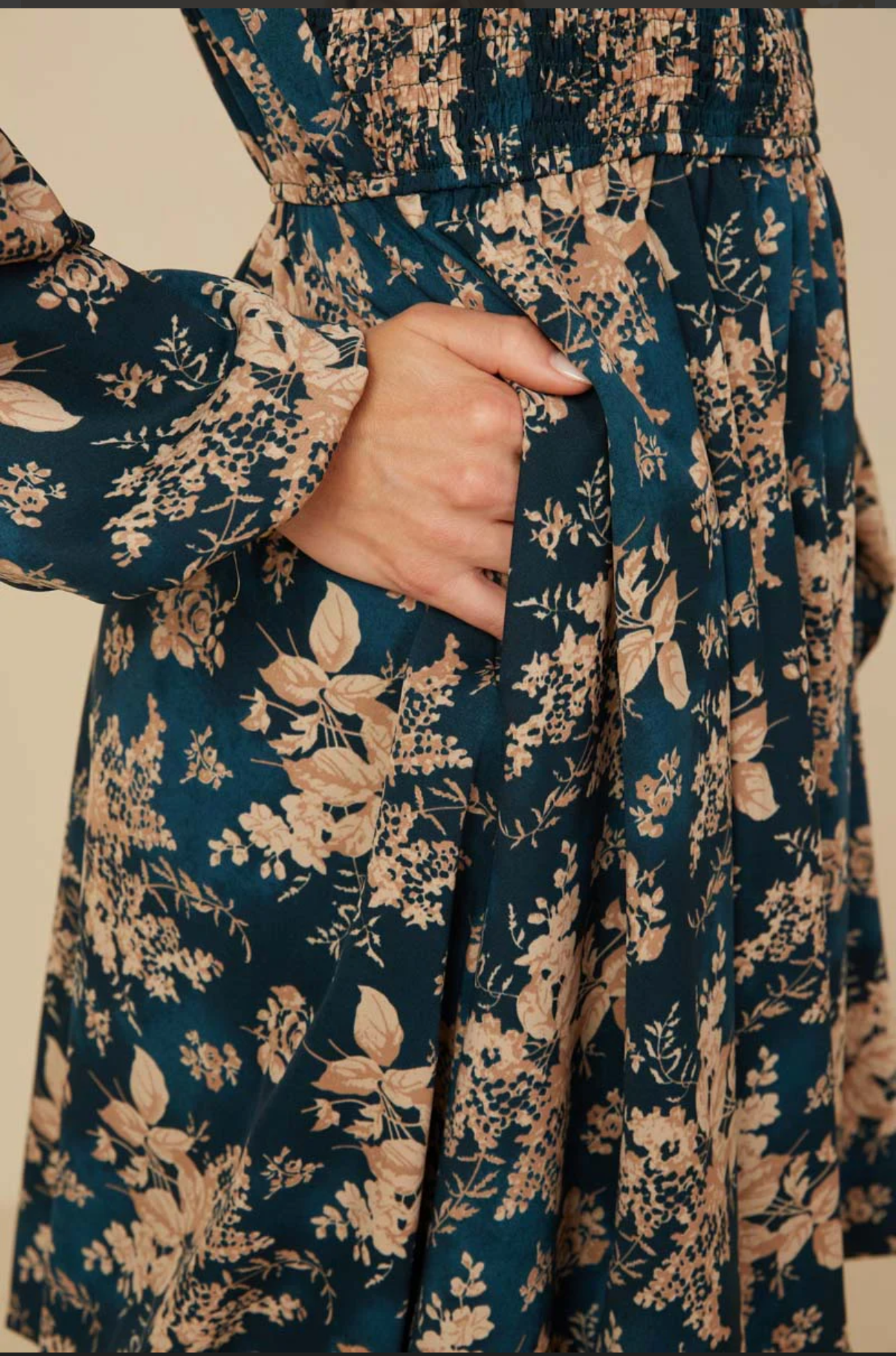 Floral Peasant Sleeve Dress