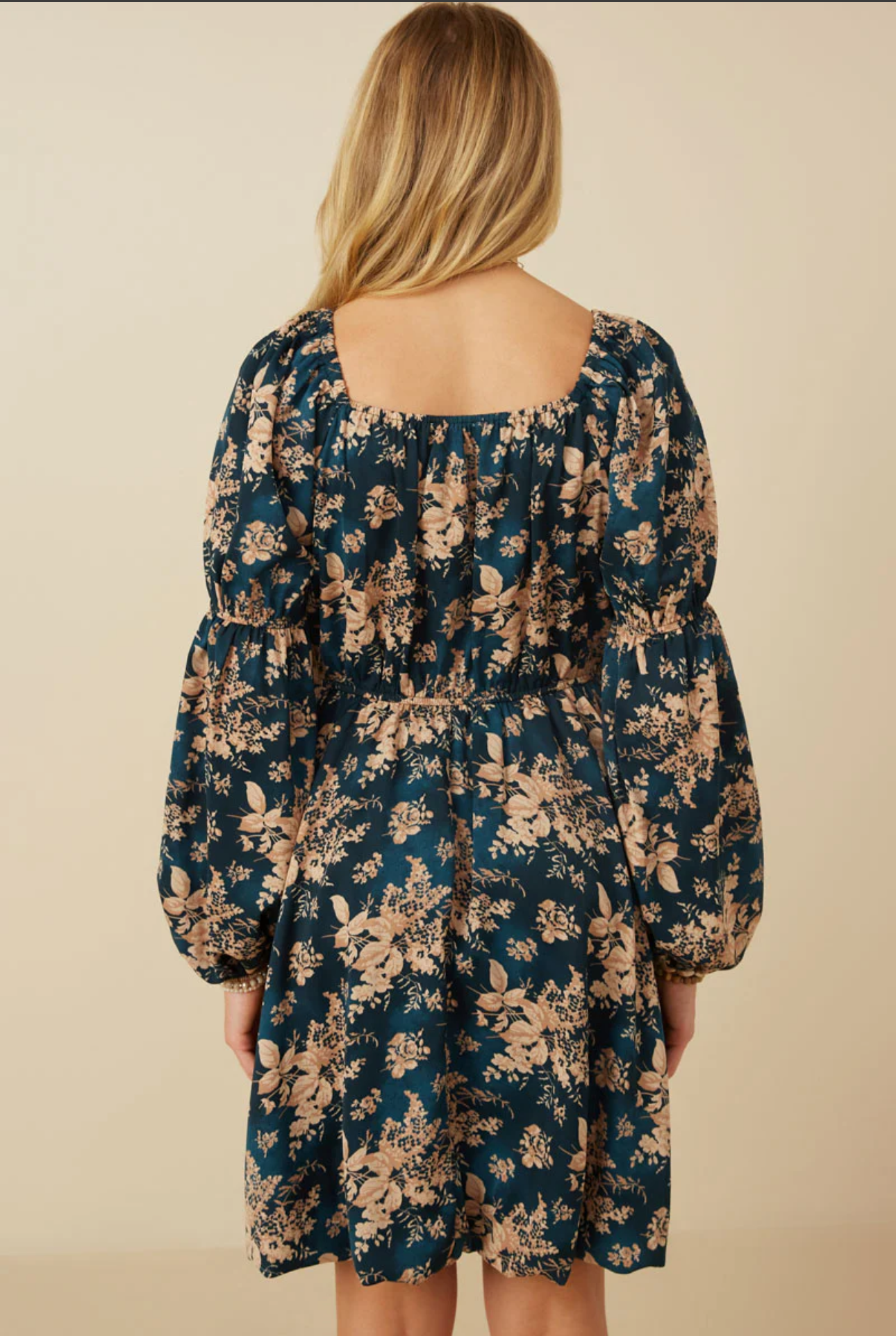 Floral Peasant Sleeve Dress