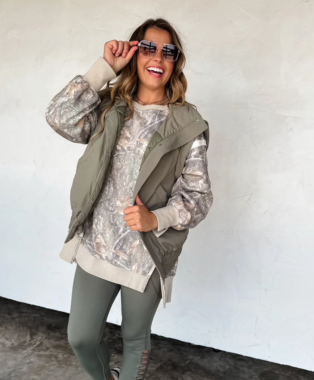 Olive Puffer Vest