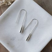Pillar Earrings / Silver