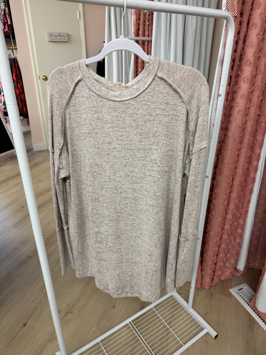 Plus Size Hacci Knit Tunic Top