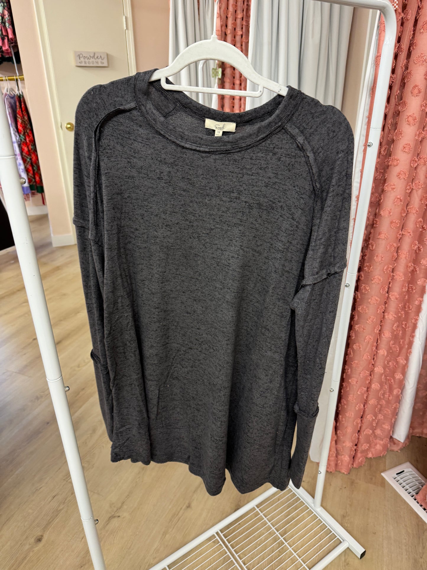 Plus Size Hacci Knit Tunic Top