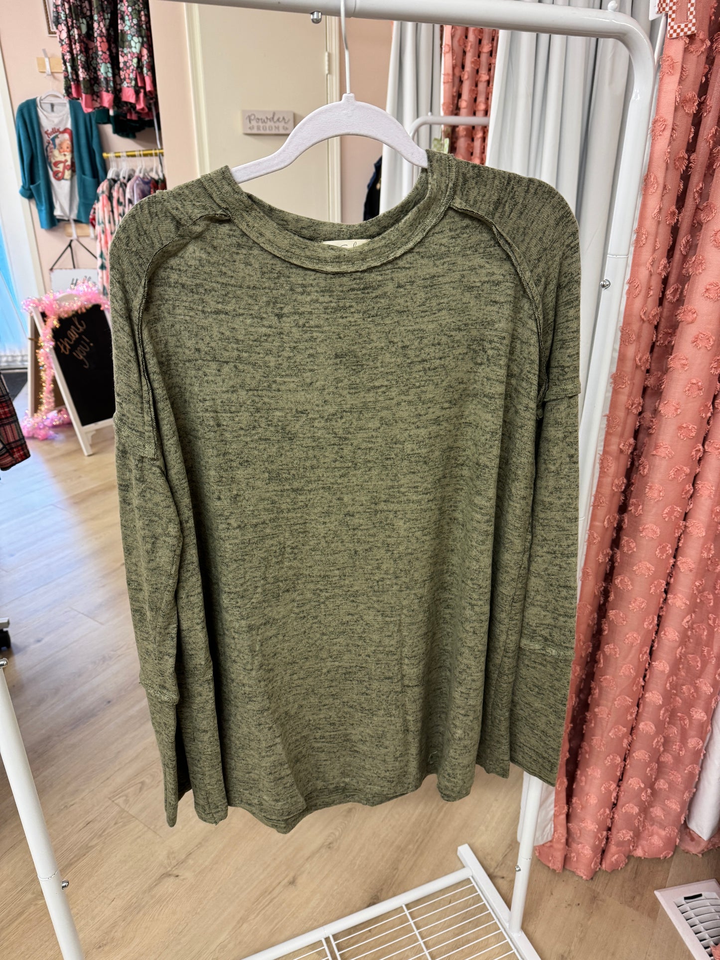 Plus Size Hacci Knit Tunic Top