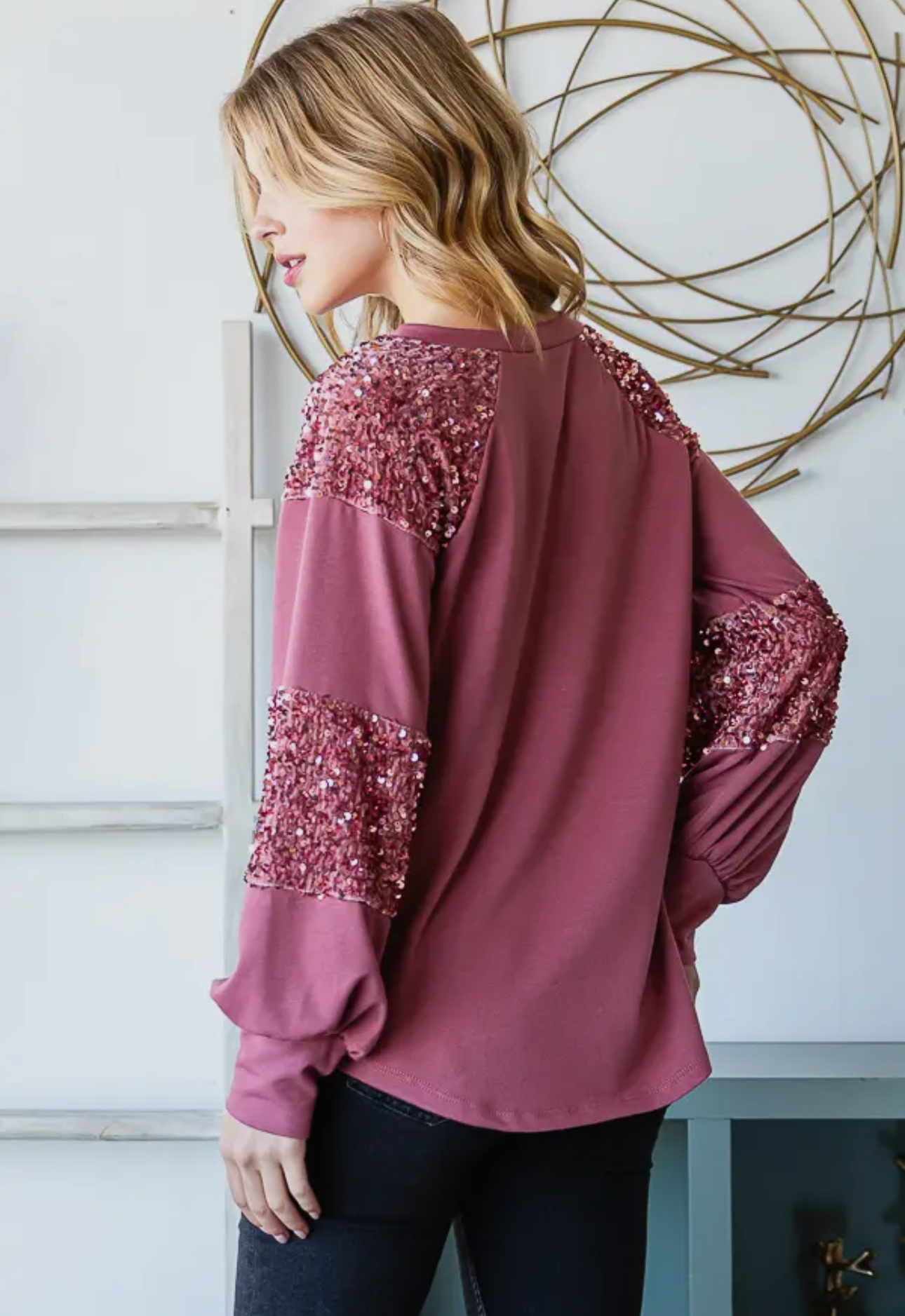 Mauve Sequin Top (Made in USA)