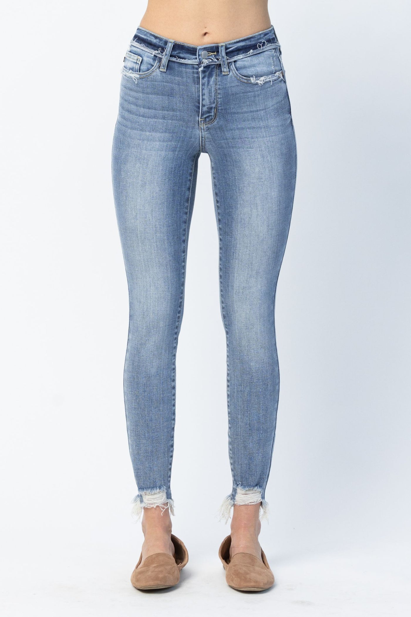 Judy Blue Mid Rise Released Waistband Skinny 82408 *FINAL SALE*