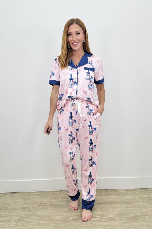 -PREORDER- Christmas PJ's / Short Sleeve Button Down Pants Set