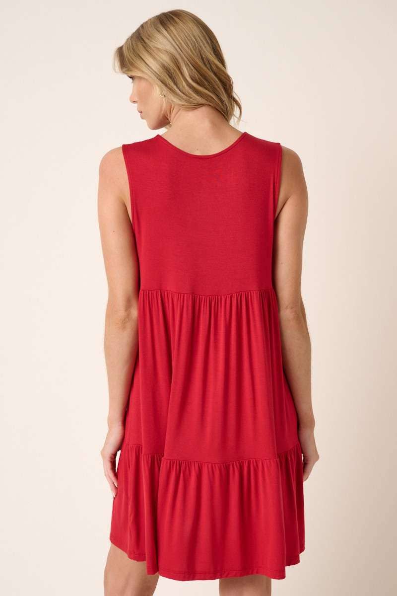BD7238-BAMBOO TIER MINI DRESS