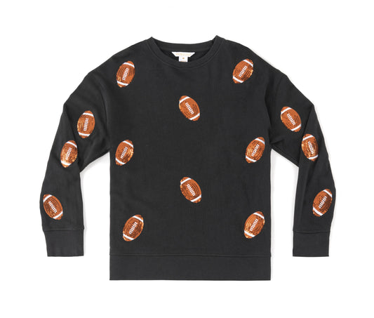 Football Sweatshirt in Black
