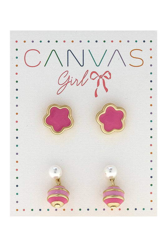 Molly Flowers & Macarons Children's Stud Earrings (2)