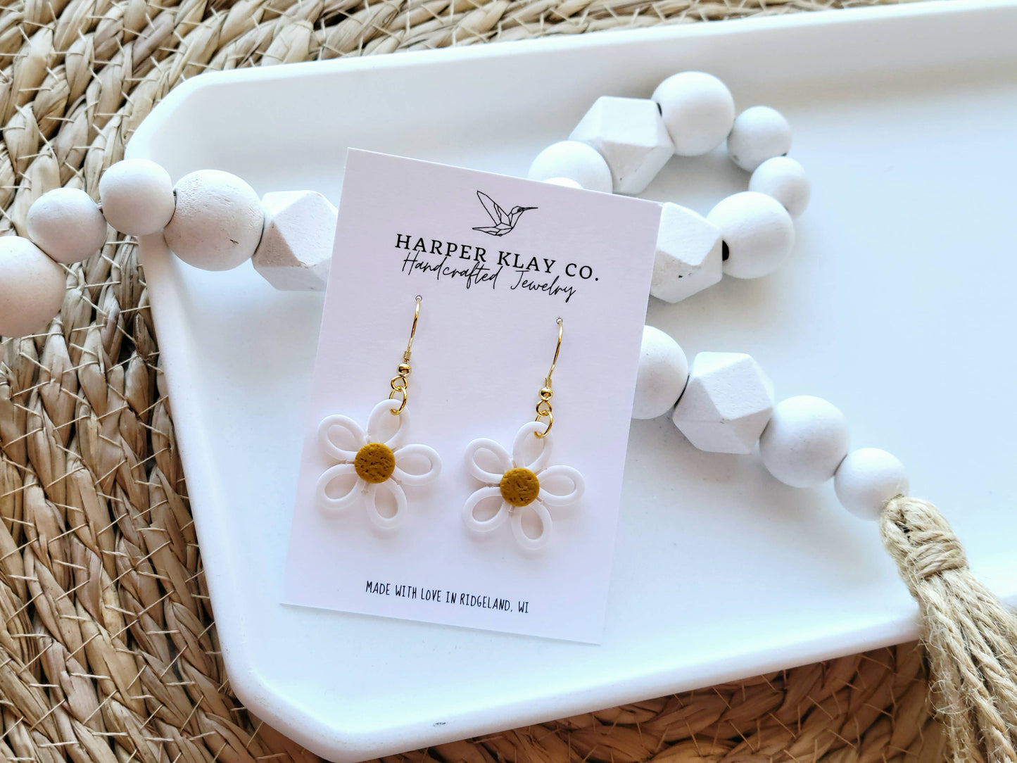 The Cutout Daisy Set- Polymer Clay Dangle Earrings