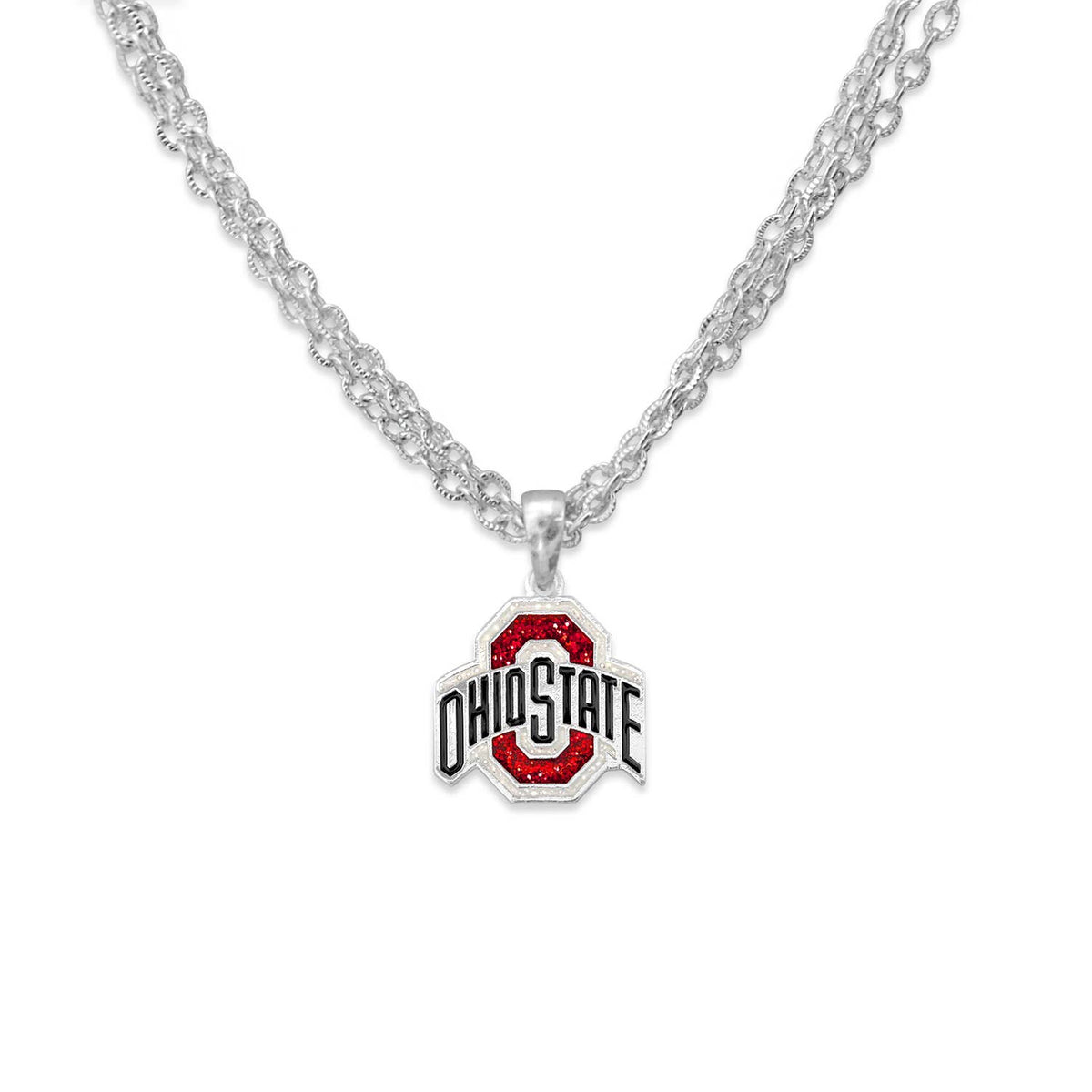 Ohio State Buckeyes Game Day Glitter Necklace
