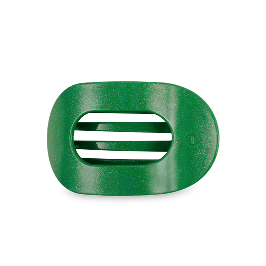Round Flat Hair Clip | Medium | Shamrock Shimmer
