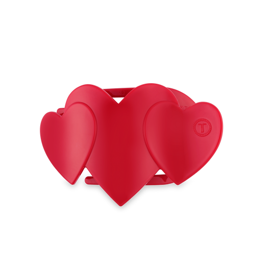 Flat Hair Clip | Small | Red Heart to Heart