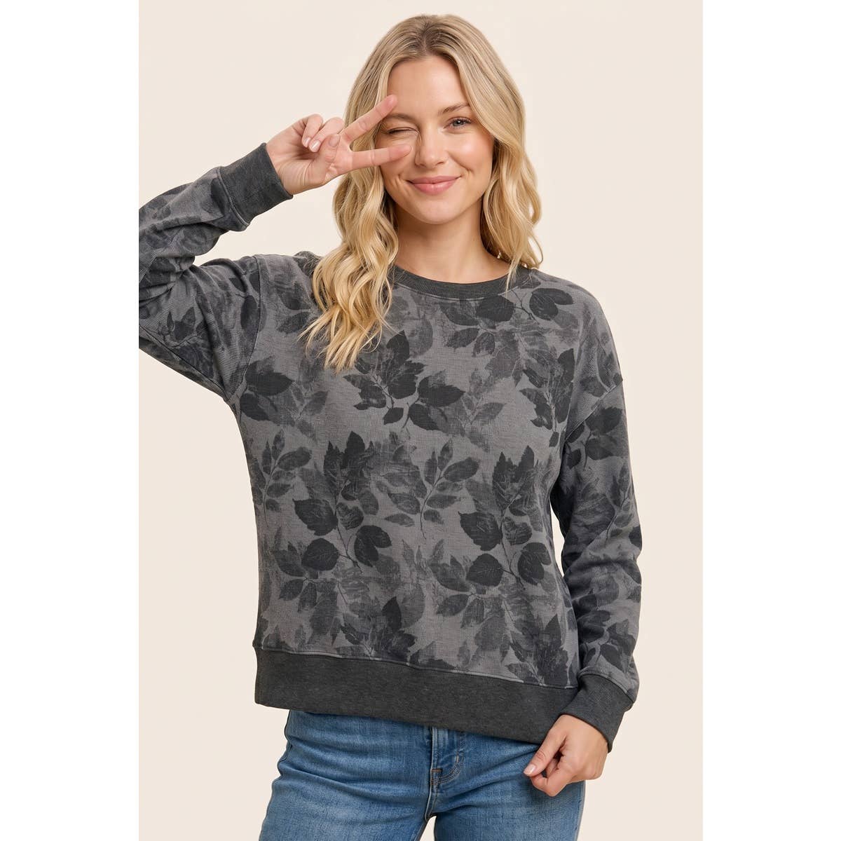 FLORAL PRINTED HACCI TOP