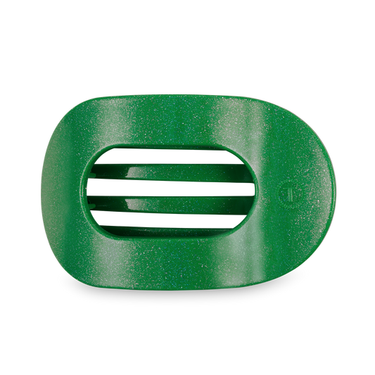 Round Flat Hair Clip | Large | Shamrock Shimmer