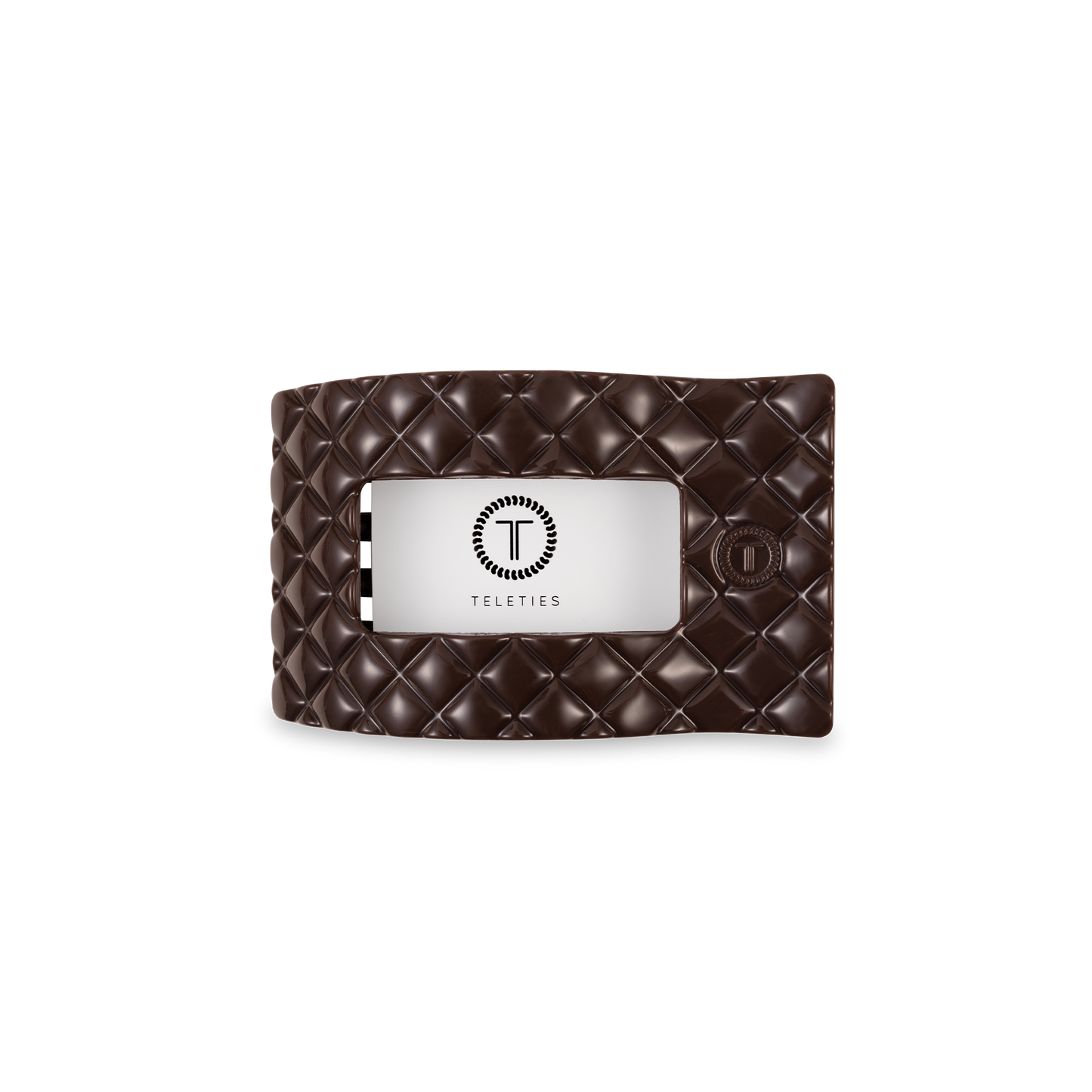 Flat Rectangle Hair Clip | Small | Truly Taupe Quilted