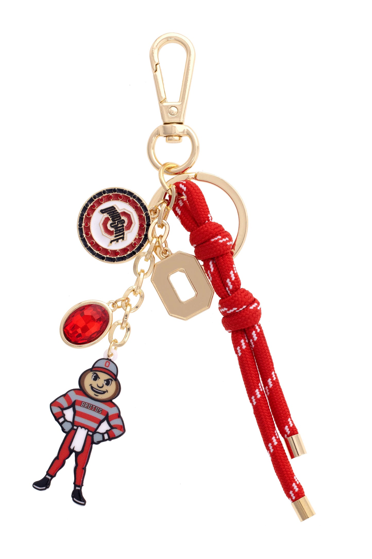 Ohio State Buckeyes Cluster Bag Charm in Red