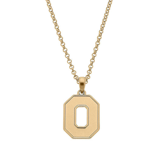Ohio State Buckeyes 24K Gold Plated Pendant Necklace