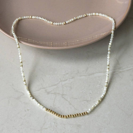 Circuit Loop Necklace/Bracelet-mother of pearl