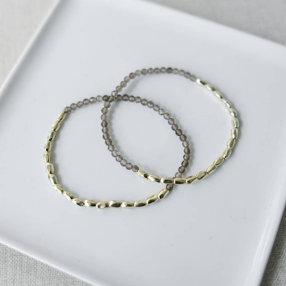 Kindred Duo Bracelets-smokey quartz