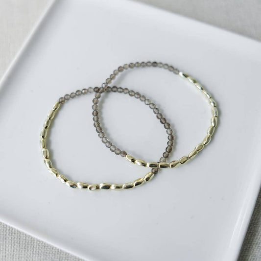 Kindred Duo Bracelets-smokey quartz