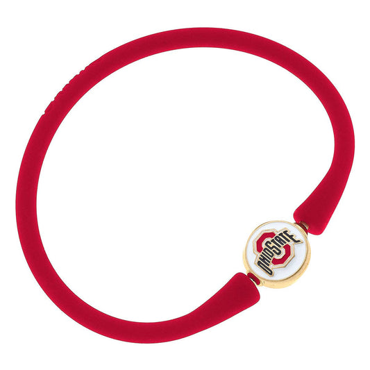 Ohio State Buckeyes Enamel Silicone Bali Bracelet